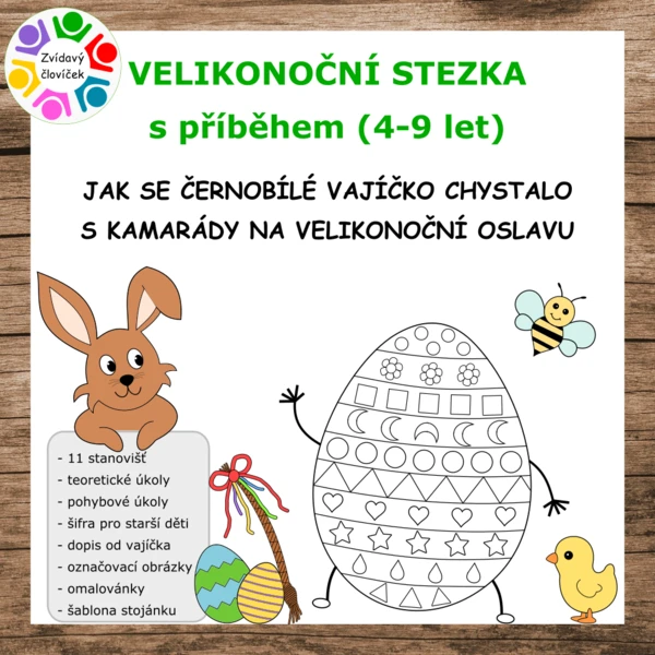 VELIKONOČNÍ STEZKA s příběhem o černobílém vajíčku 1