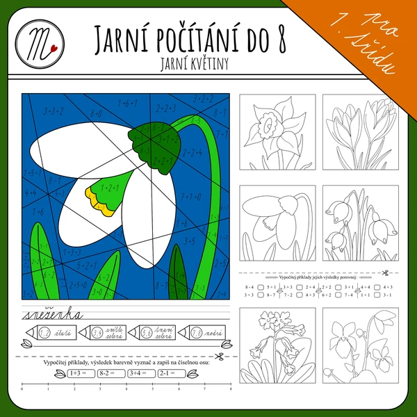 Jarní počítání do 8 1