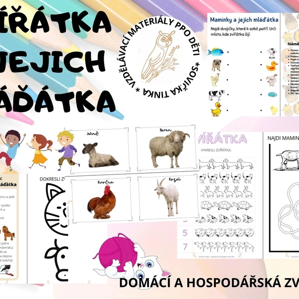 Zvířátka a jejich mláďátka  1