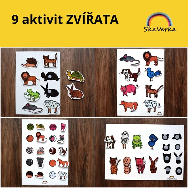 9 aktivit ZVÍŘATA 1