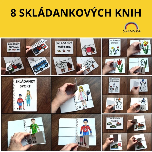 Sada 8 skládankových knih 1