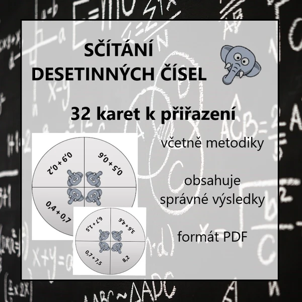 HLEDÁNÍ ČTVEŘICE - sčítání desetinných čísel 1