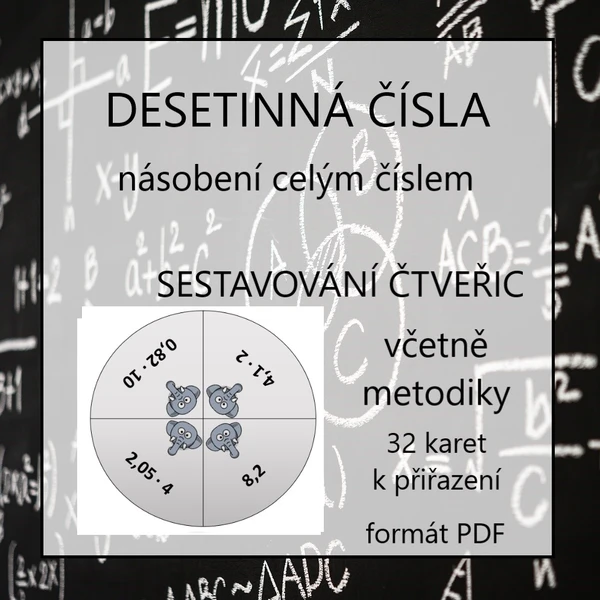 SKLÁDÁNÍ ČTVERCE - násobení desetinných čísel celým číslem 1