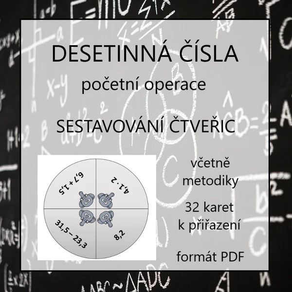 SKLÁDÁNÍ ČTVERCE - početní operace s desetinnými čísly 1