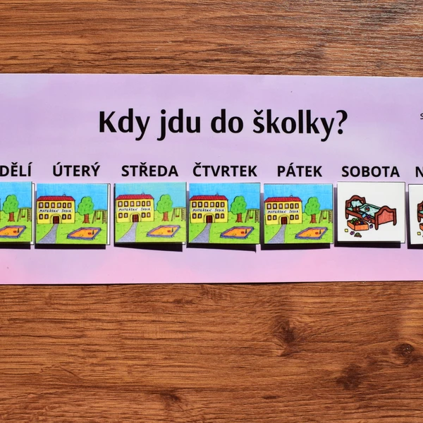 KDY JDU DO ŠKOLKY - růžový podklad 1