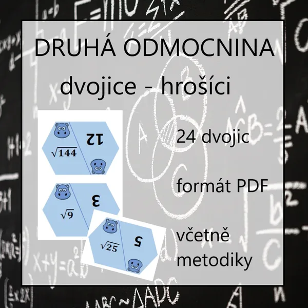 DRUHÁ ODMOCNINA - přiřazování dvojic 1