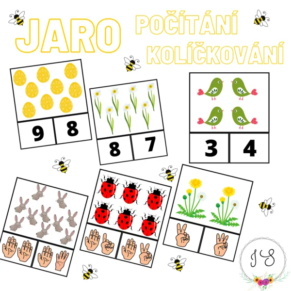 Jaro - počítání, kolíčkování 1