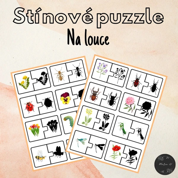 Na louce, stínové puzzle 1