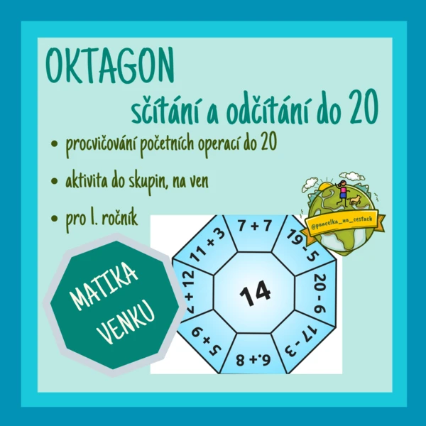 Oktagon - sčítání a odčítání do 20 1