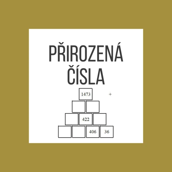Přirozená čísla - pyramidové rébusy 1
