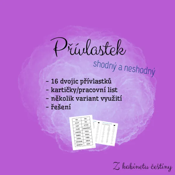 Přívlastek shodný a neshodný 1