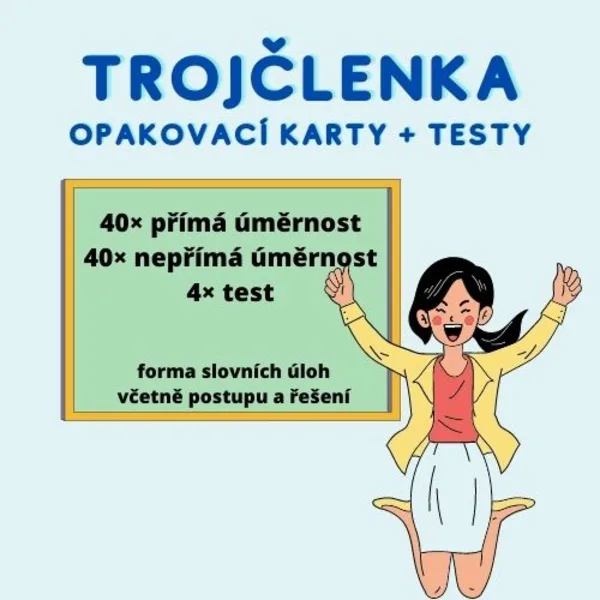 Trojčlenka: opakovací karty + testy 1