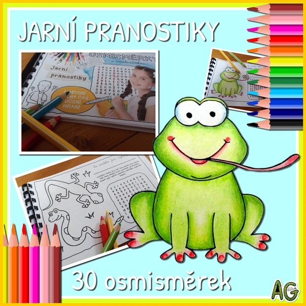 Osmisměrky s omalovánkou - jarní lidové pranostiky 1