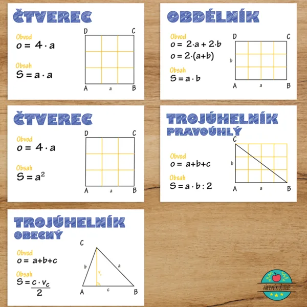 Obvody a obsahy rovinných obrazců 1