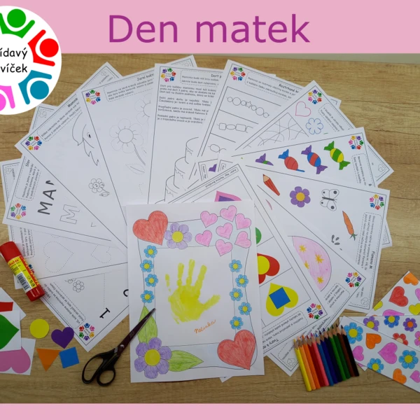 DEN MATEK - pracovní listy, přáníčko, záložky do knihy 1