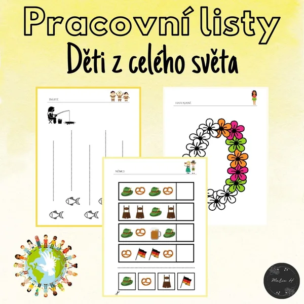 Děti z celého světa, pracovní listy 1