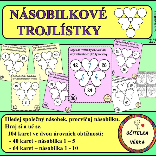 NÁSOBILKOVÉ TROJLÍSTKY 1