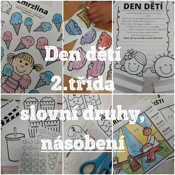 DEN DĚTÍ 2. TŘÍDA, SLOVNÍ DRUHY, NÁSOBENÍ 1