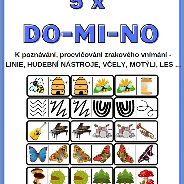 5 x DOMINO (3)- Didaktická hra  1