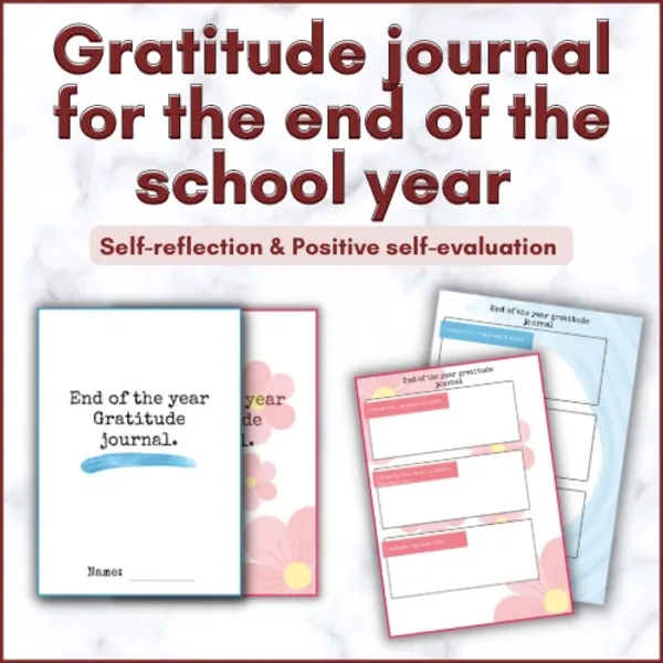 End of the year gratitude journal | Aktivita na konec školního roku 1