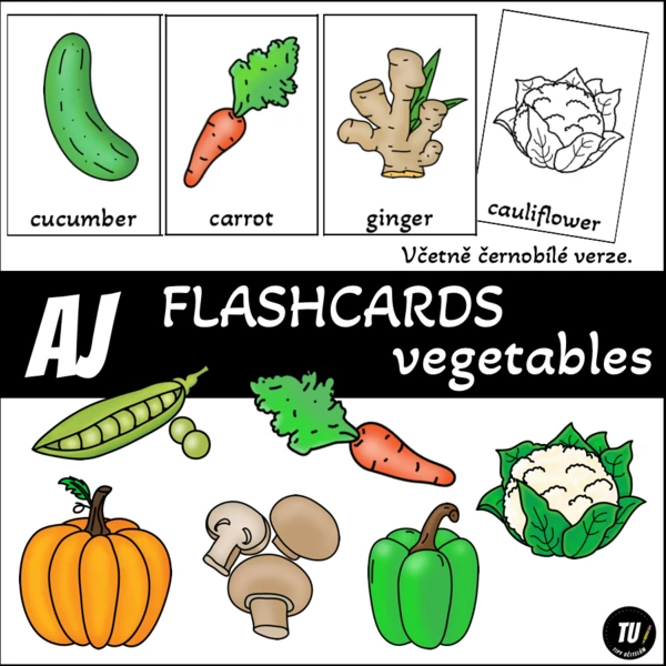 Flashcards - vegetables (zelenina) 1