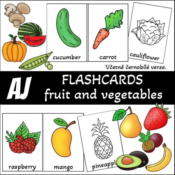 Flashcards - fruit and vegetables (ovoce a zelenina) 1