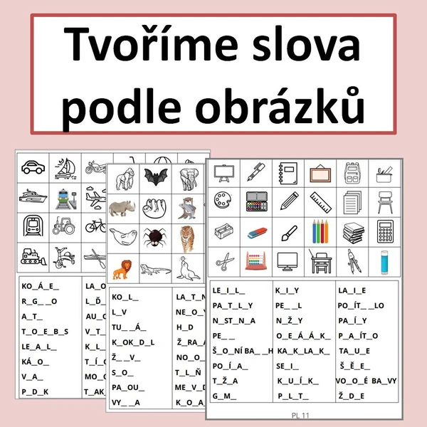 Tvoříme slova podle obrázků 1