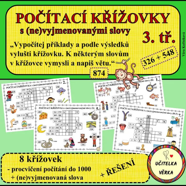 POČÍTACÍ KŘÍŽOVKY - 3. roč. 1