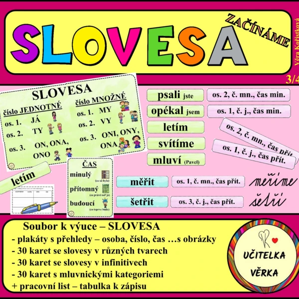SLOVESA - ZAČÍNÁME - OSOBA, ČÍSLO A ČAS 1