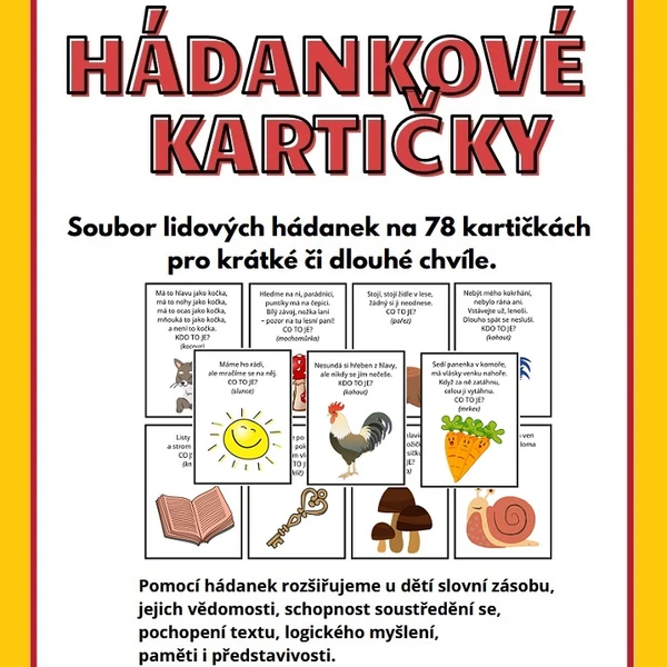 HÁDANKOVÉ KARTIČKY (82 hádanek) 1