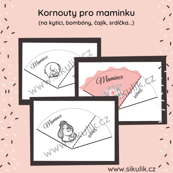Omalovánkové Kornouty Mamince 1