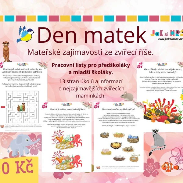 DEN MATEK - mateřské zajímavosti ze světa zvířat 1