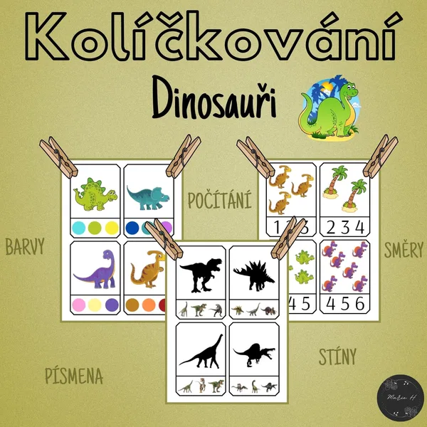 Dinosauři, kolíčkování 1