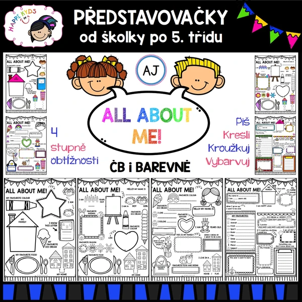 ALL ABOUT ME - představovací pracovní listy 1