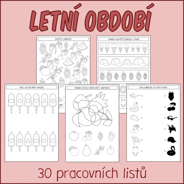 Léto - Pracovní listy 1