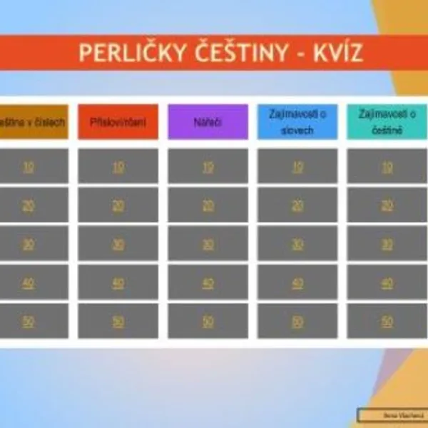 KVÍZ PERLIČKY ČEŠTINY 1