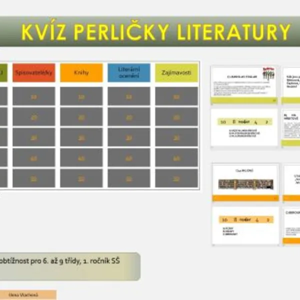 Perličky literatury - kvíz 1