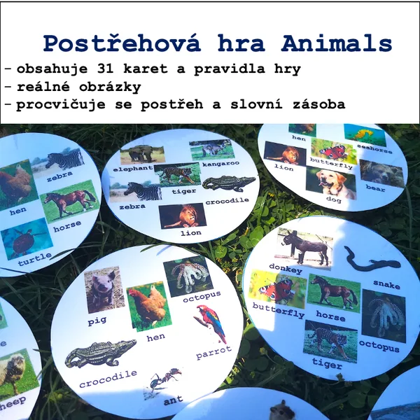 Postřehová hra Animals 1