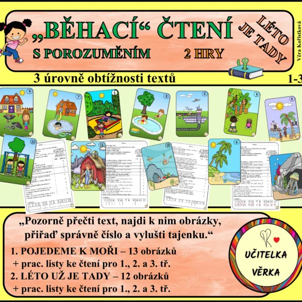 LÉTO JE TADY - běhací čtení s porozuměním 1