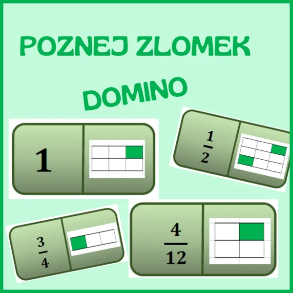 DOMINO - poznej zlomek (část celku) 1