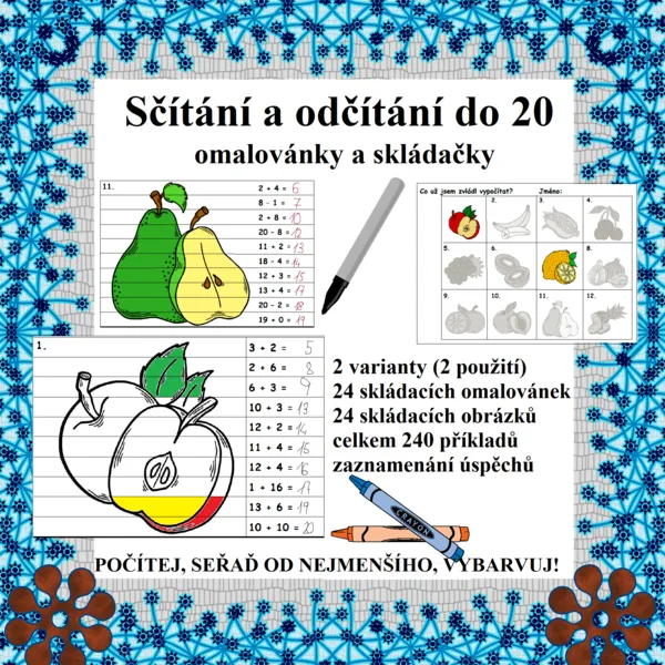 Sčítání a odčítání do 20 (bez přechodu i s přechodem desítky) 1