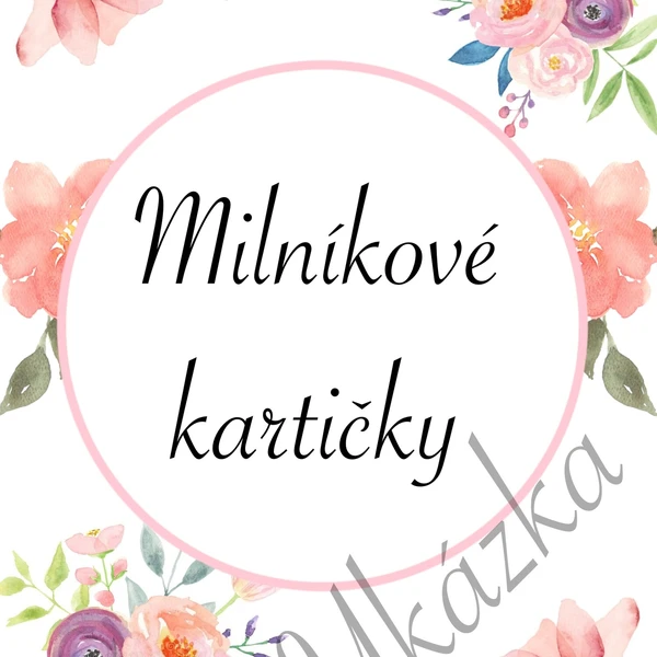 Milníkové kartičky pro holčičku 1
