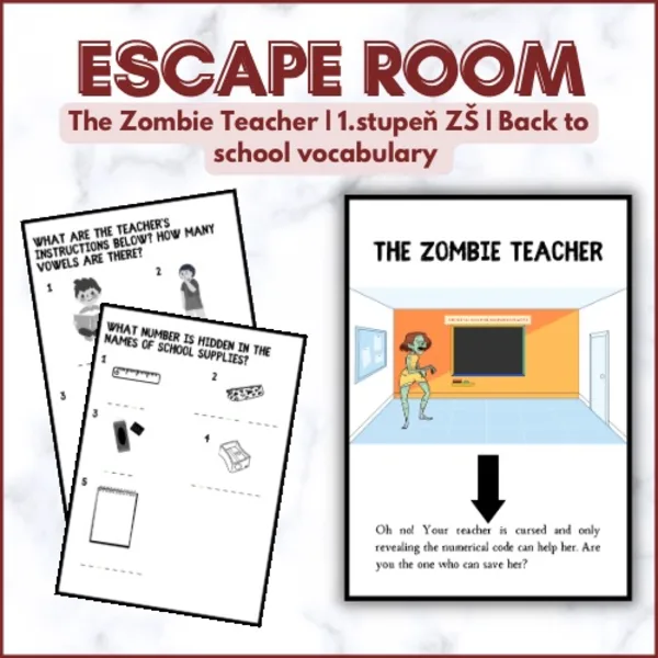 Escape room | Back to school vocabulary | 1.stupeň ZŠ 1