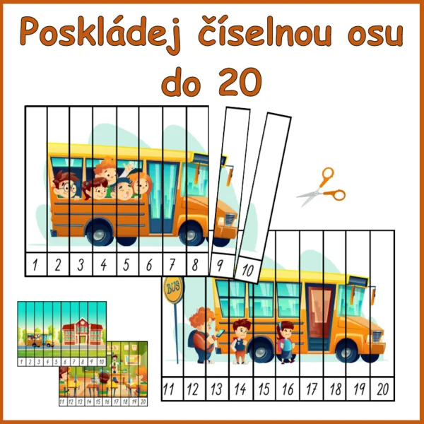  Poskládej číselnou osu do 20 1