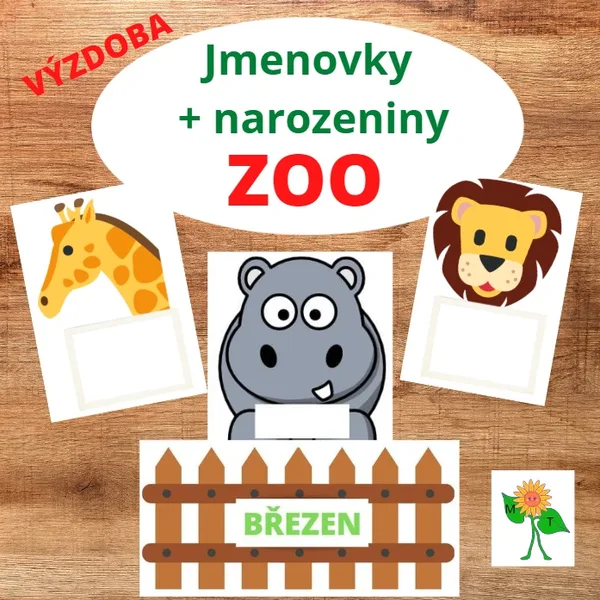 ZOO - jmenovky + narozeninovník 1