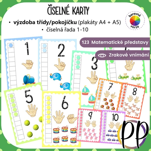Číselné karty (výzdoba) 1