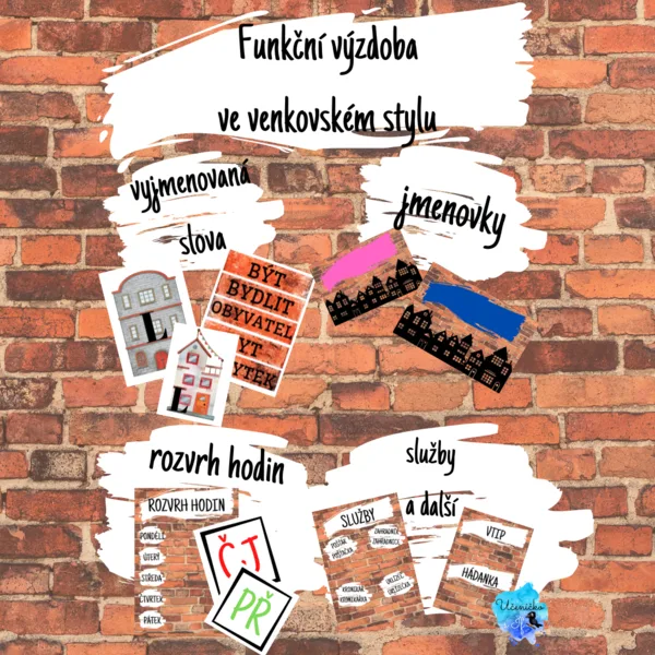 Funkční výzdoba ve venkovském stylu + vyjmenovaná slova 1