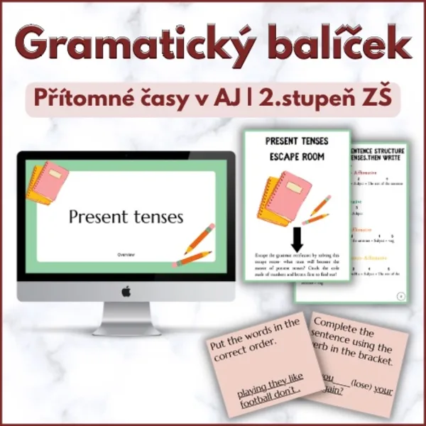 Gramatický balíček | Přítomné časy v AJ | 2.stupeň ZŠ 1