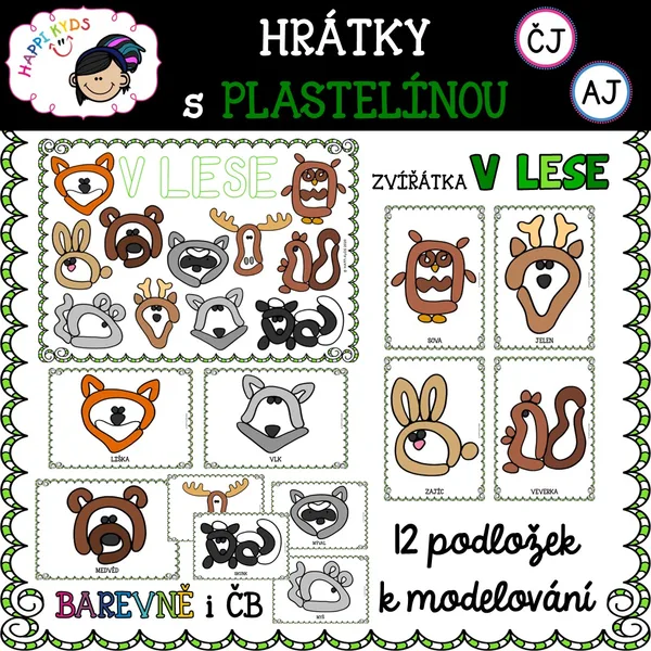 Hrátky s plastelínou - Zvířátka V LESE 1