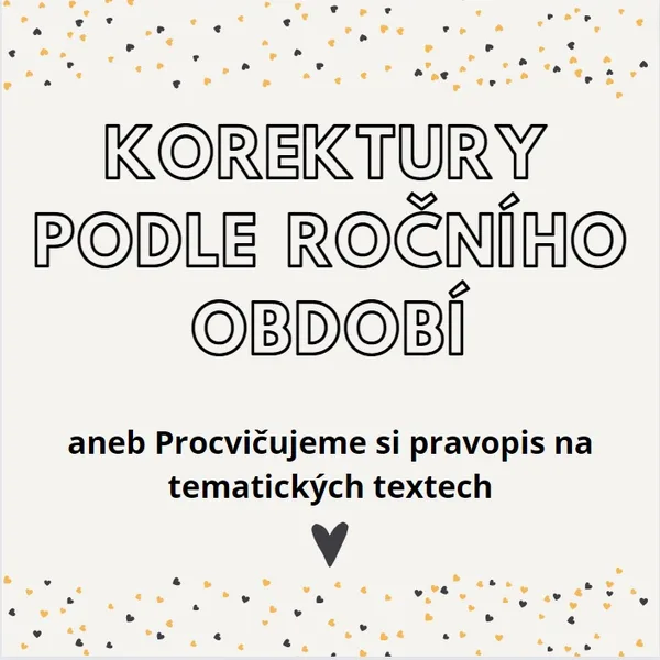 KOREKTURY PODLE ROČNÍHO OBDOBÍ 1